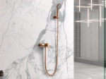 Mitigeur de douche or rose brossé offre un design épuré et moderne. Le flexible et le jet réglable vous permettent de cibler les zones à masser ou de vous détendre sous une pluie fine. GARANTIE 5 ANS, LIVRAISON OFFERTE 5 à 6 Jours